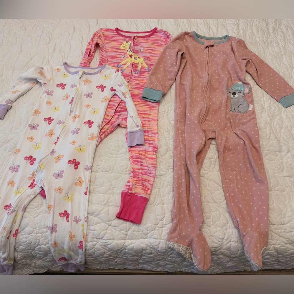 Adorable Kids One Piece Pajama Set - Pink, Multicolor
